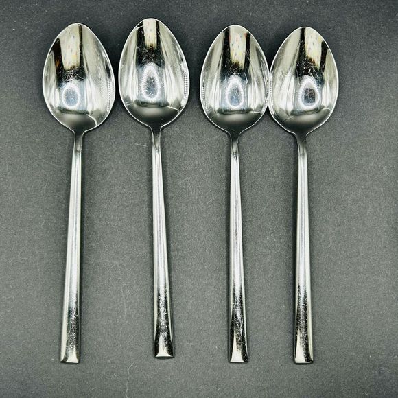 Cambridge Rachel Stainless Flatware Glossy Wide Slant Tip 10 Piece Mixed Lot - Picture 2 of 13